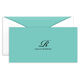 Elegant Script Initial Folded Monarch Cards - Raised Ink Image 1 of 4